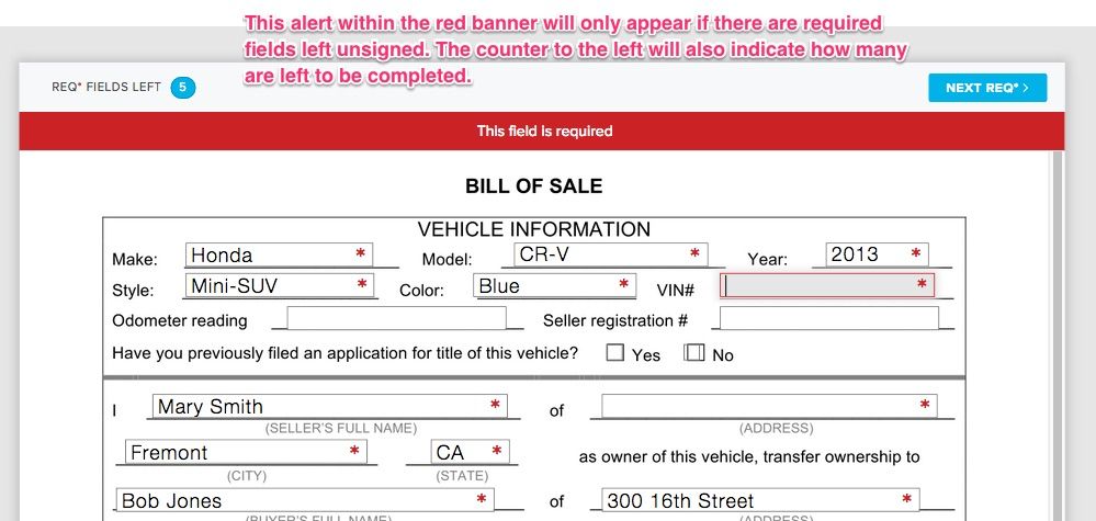 Peringatan wajib diisi Dropbox Sign
