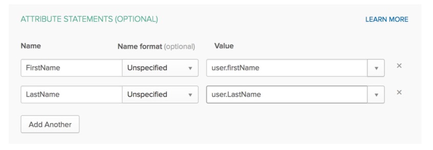 Attribute statements