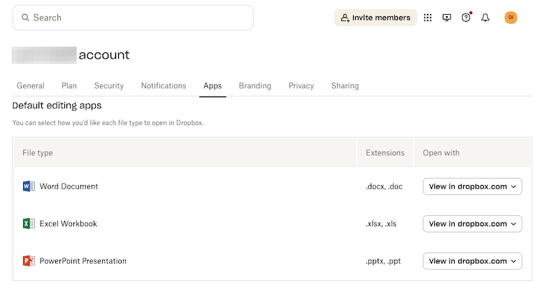 Default open location